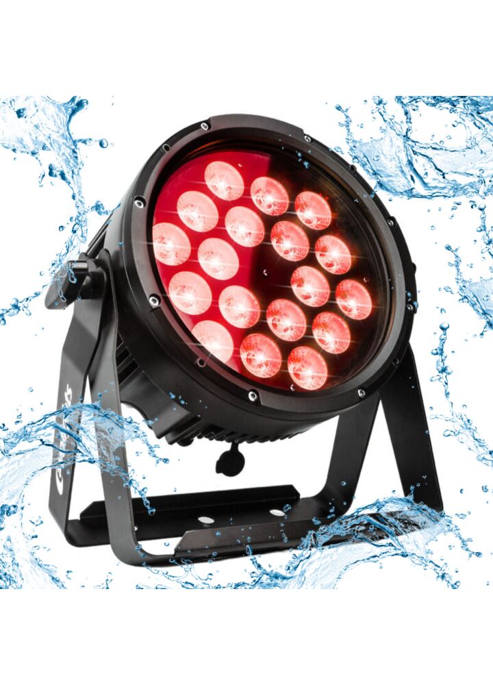 EVOLIGHTS GLACIER 18 reflektor par zewnętrzne oświetlenie sceniczne dekoracja światłem 18x12W RGBWA-UV IP65