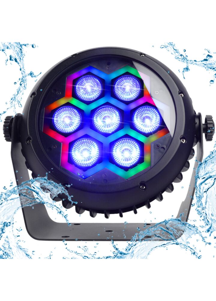 LIGHT4ME FRAME PAR IP65 7x10W LED RGBW stage spotlight light effect outdoor lighting