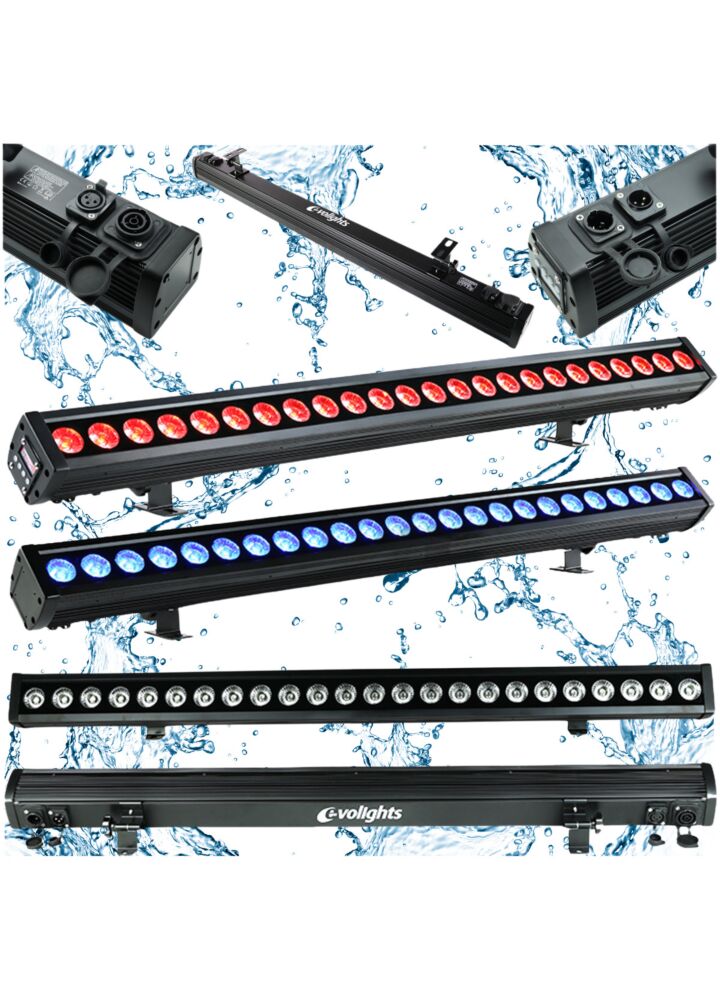 EVOLIGHTS GLAZE BAR 24x4W RGBW IP65 listwa oświetleniowa LED oświetlenie zewnętrzne sceniczne