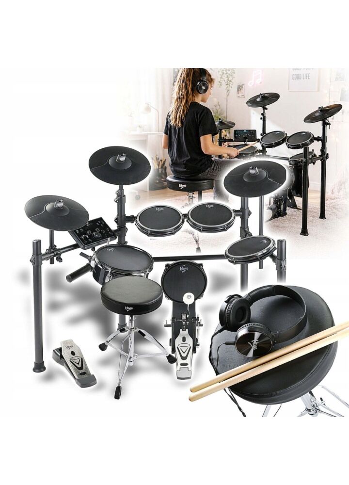 V-TONE ED PRO 1 perkusja elektroniczna + stołek + słuchawki zestaw 