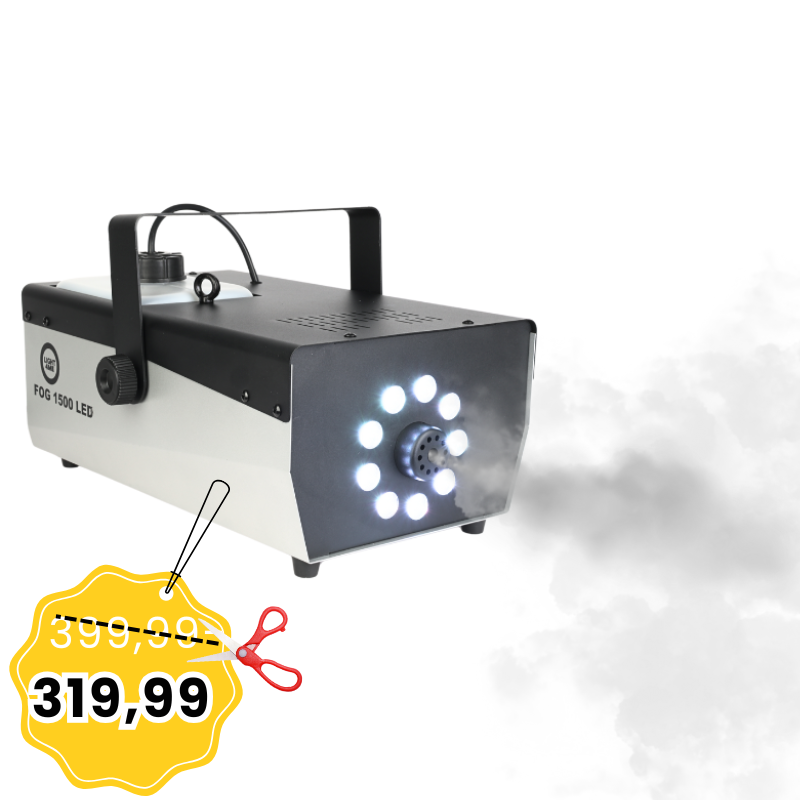 LIGHT4ME FOG 1500 LED V2 wytwornica dymu mgły pilot