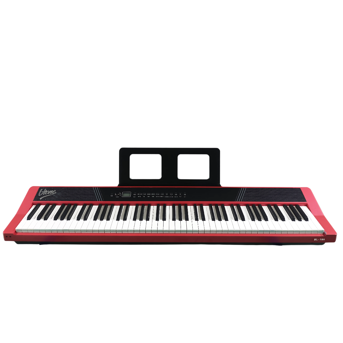 V-TONE BL-190 pianino cyfrowe przenośne ważone klawisze klawiatura młoteczkowa USB-B MIDI AUX Bluetooth 3x wyjście słuchawkowe pulpit do nut pedał sustain