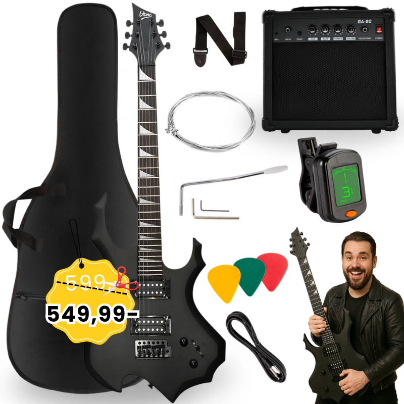 V-TONE EGS 39 MBK gitara elektryczna 4/4 czarny mat 39