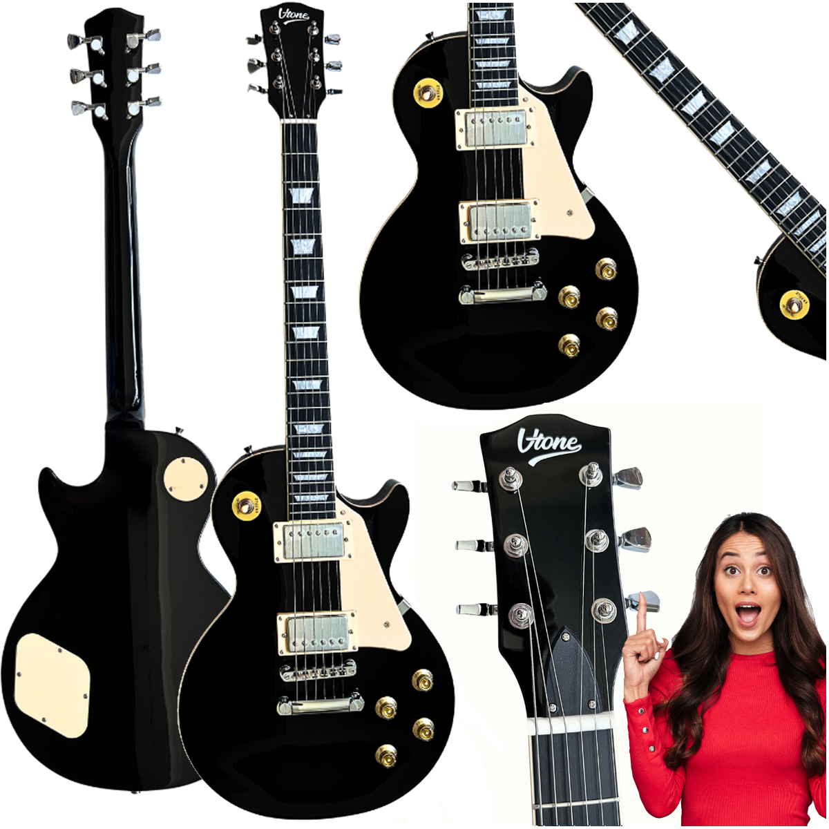 V-TONE VLP1 BK gitara elektryczna 4/4 Les Paul 39