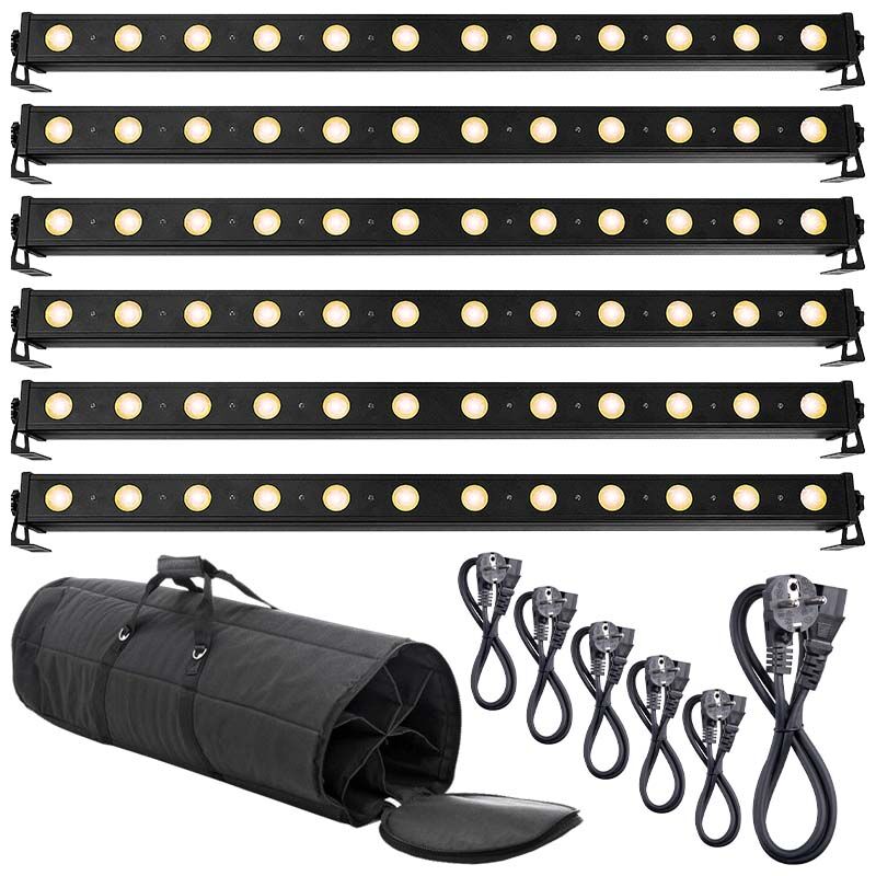 LIGHT4ME PIXEL BAR 12 WW LED belka listwa warm white 12x3W ciepły biały- zestaw 6 sztuk + pokrowiec 