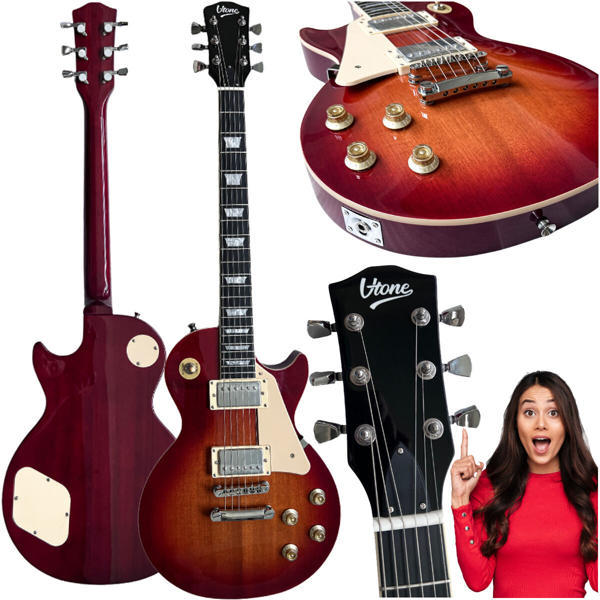 V-TONE VLP1 BS gitara elektryczna 4/4 Les Paul 39