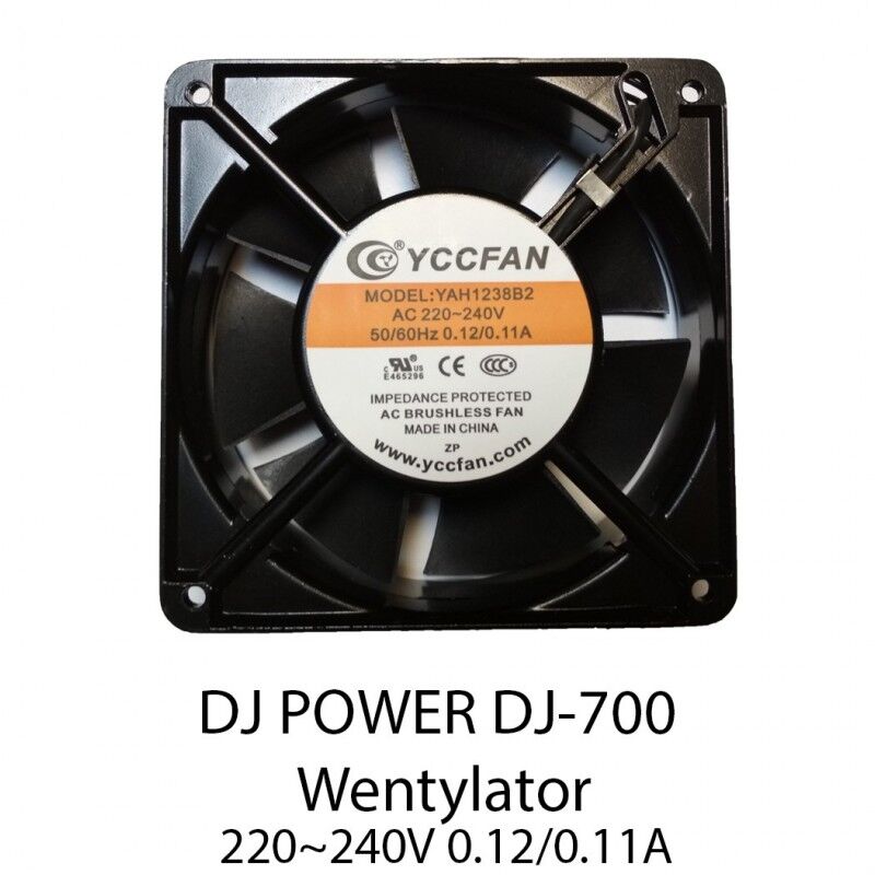Z. DJ POWER DJ-700 wentylator 120x120x38 mm 220-240V, 0.12/0.11A