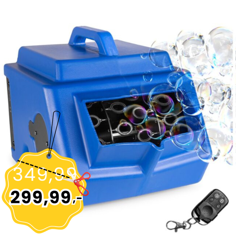 LIGHT4ME BUBBLE BLUE DOUBLE podwójna mocna wytwornica baniek mydlanych pilot