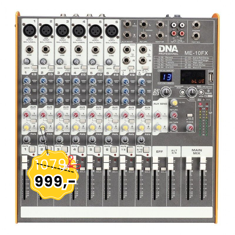 DNA ME-10FX mikser audio - 10 kanał USB Bluetooth