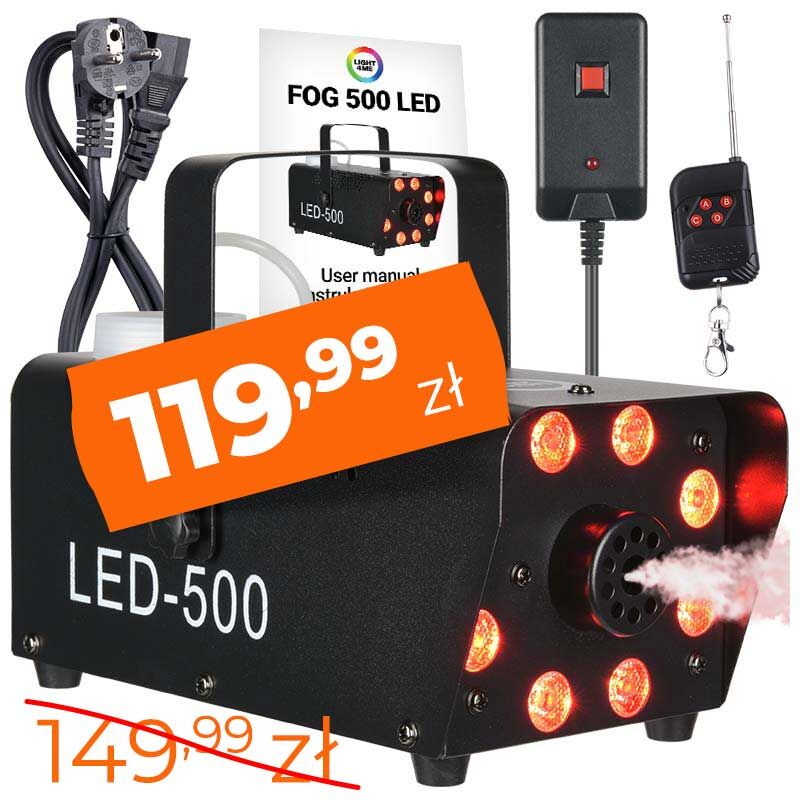 LIGHT4ME FOG 500 LED wytwornica dymu mgły na pilota