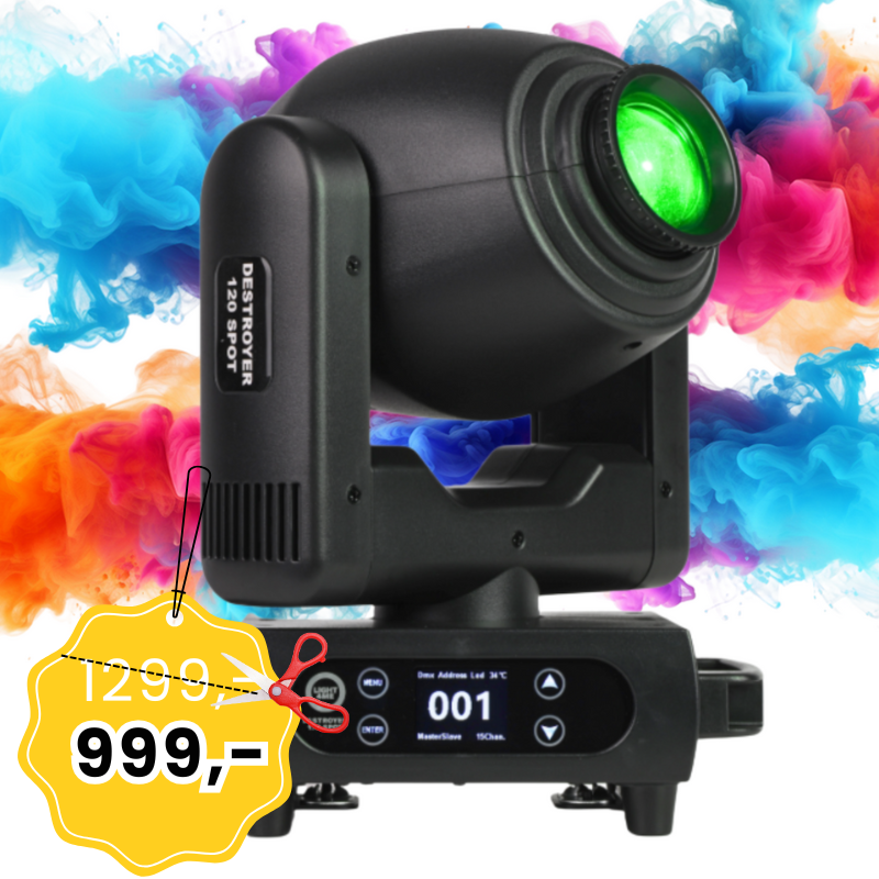 LIGHT4ME DESTROYER 120W SPOT głowica ruchoma LED oświetlenie sceniczne