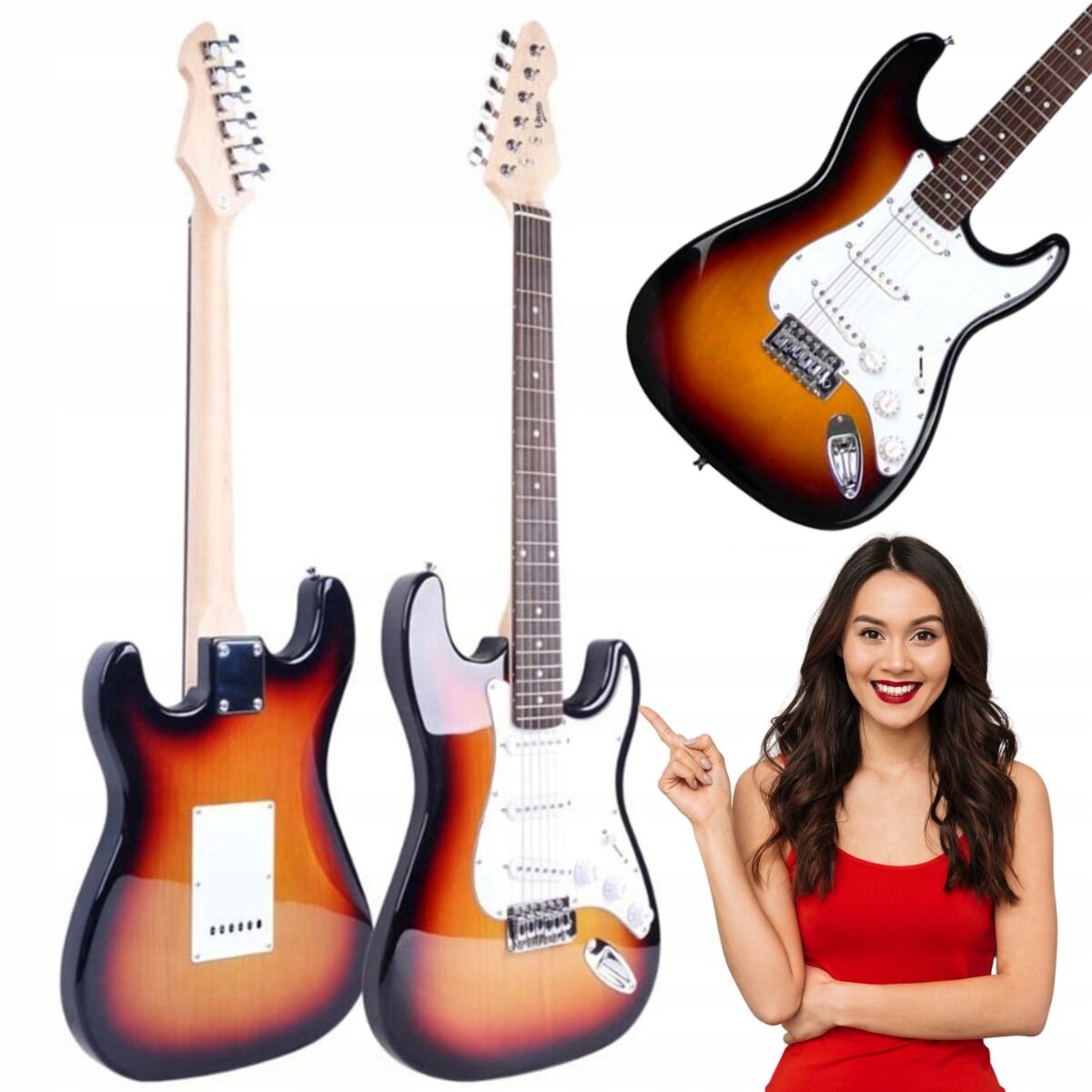 V-TONE EST 22 SB gitara elektryczna 4/4 stratocaster