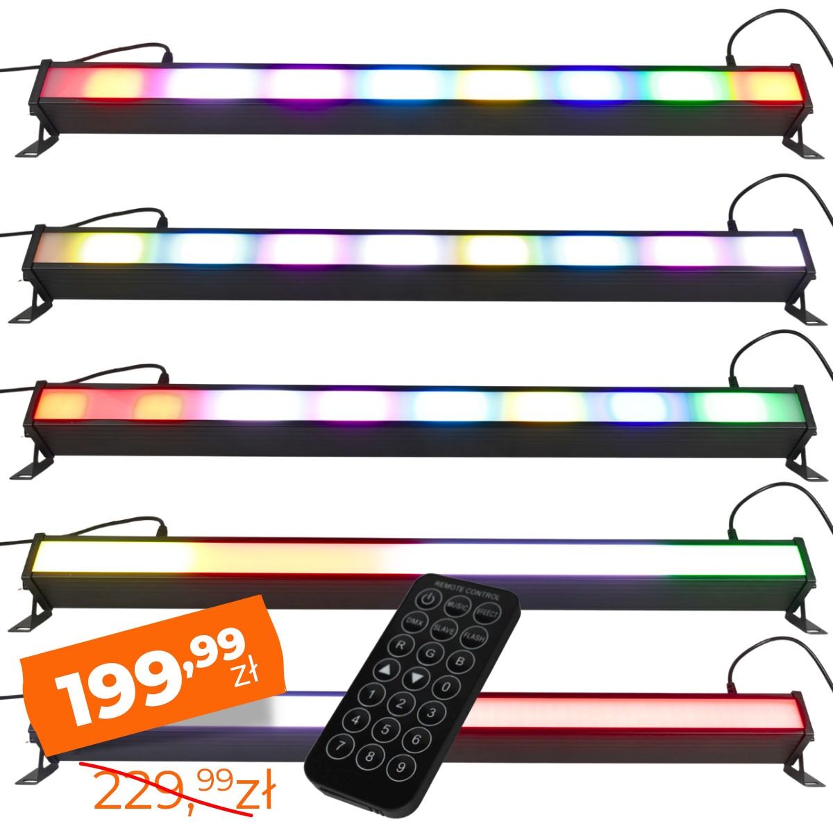LIGHT4ME WASH BAR FROST IR SMD listwa oświetleniowa wall washer dekoracja światłem 192x1,5W RGB SMD5050 LED