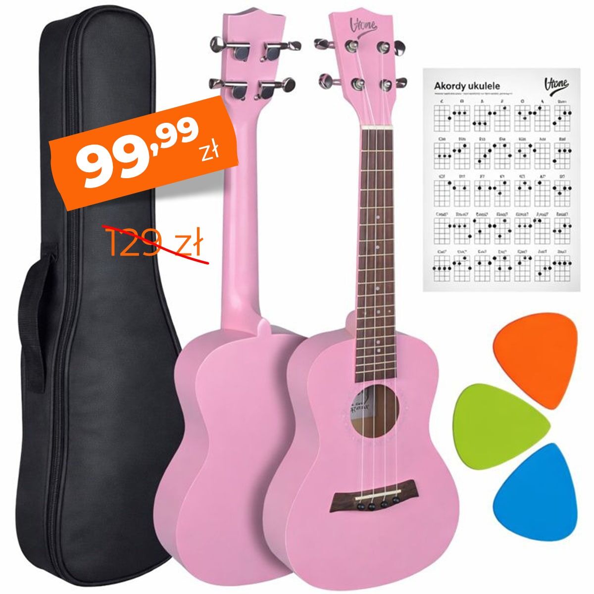 V-TONE UK23 PK ukulele koncertowe akustyczne 23