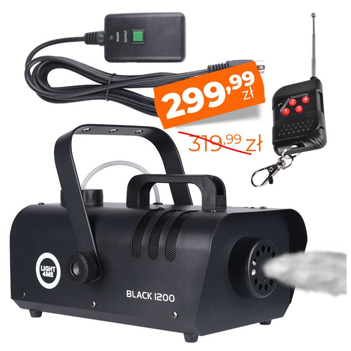 LIGHT4ME BLACK 1200 wytwornica dymu mgły