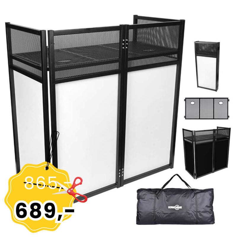 STAND4ME DJ PARAWAN XL stół ekran BK/WH DJ SCREEN