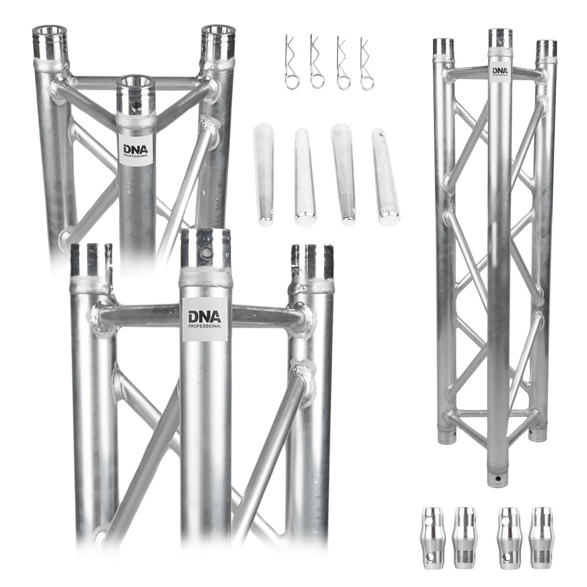 DNA T3 100 kratownica sceniczna trawers na oświetlenie aluminiowa trójkątna srebrna 50x2 mm 1 m