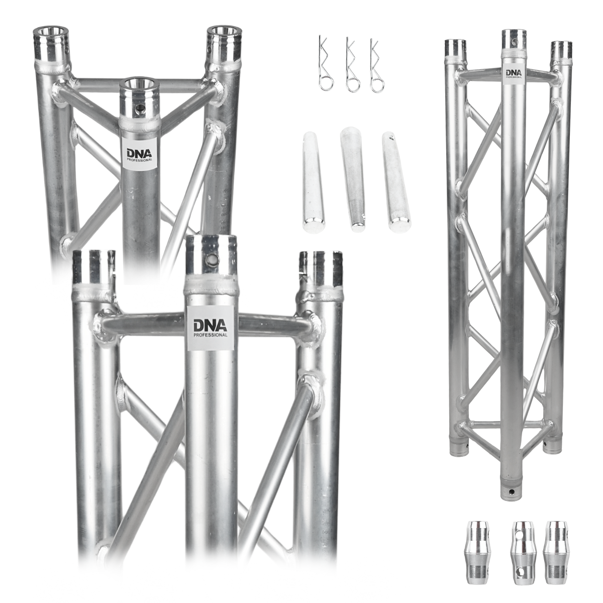 DNA T3 150 kratownica sceniczna trawers na oświetlenie aluminiowa trójkątna srebrna 50x2 mm 1,5 m