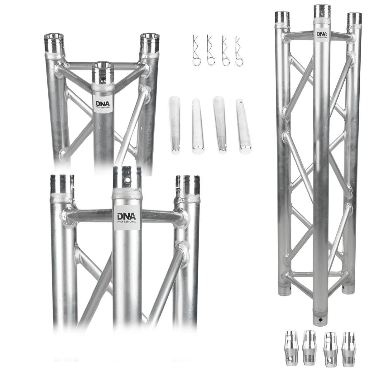 DNA T3 200 kratownica sceniczna trawers na oświetlenie aluminiowa trójkątna srebrna 50x2 mm 2 m