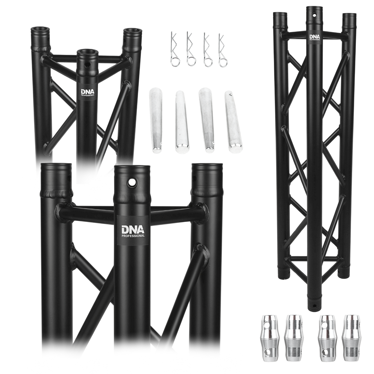 DNA TB3 150 kratownica sceniczna trawers na oświetlenie aluminiowa trójkątna czarna 50x2 mm 1,5 m