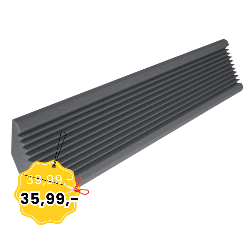 DNA ABT szara akustyczna pułapka basowa do narożników pianka wygłuszająca redukcja echa pogłosu