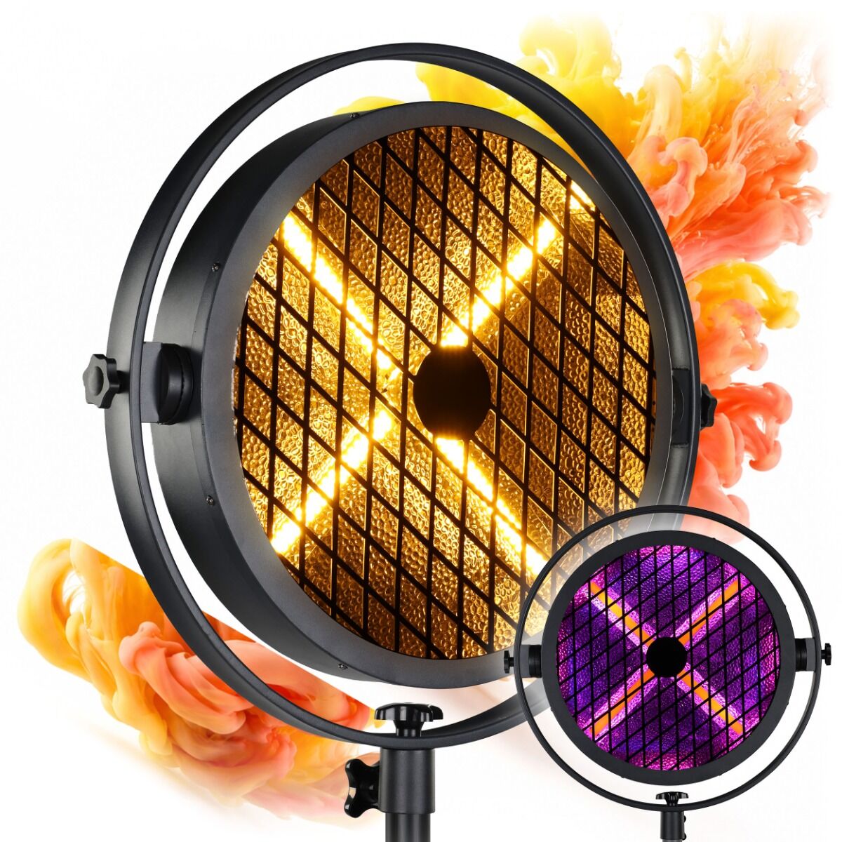 EVOLIGHTS LUMEN X V2 oświetlenie sceniczne retro vintage reflektor ciepły biały + RGB