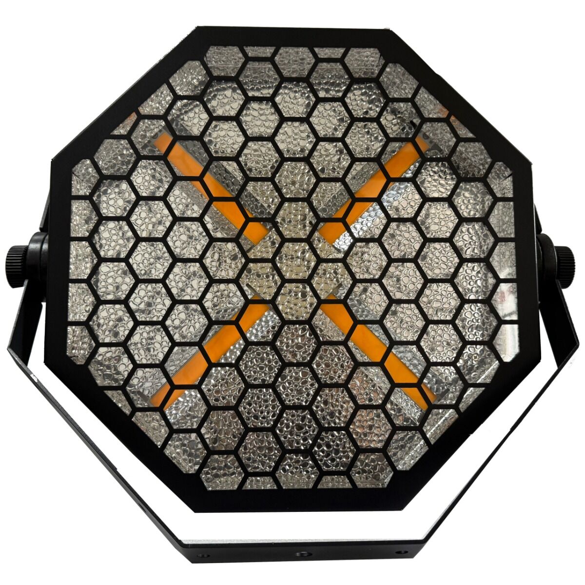 EVOLIGHTS LUMENO X reflektor vintage oświetlenie sceniczne retro ciepła biel efekt tła 4x60W WW LED + 48x0,2 RGB LED