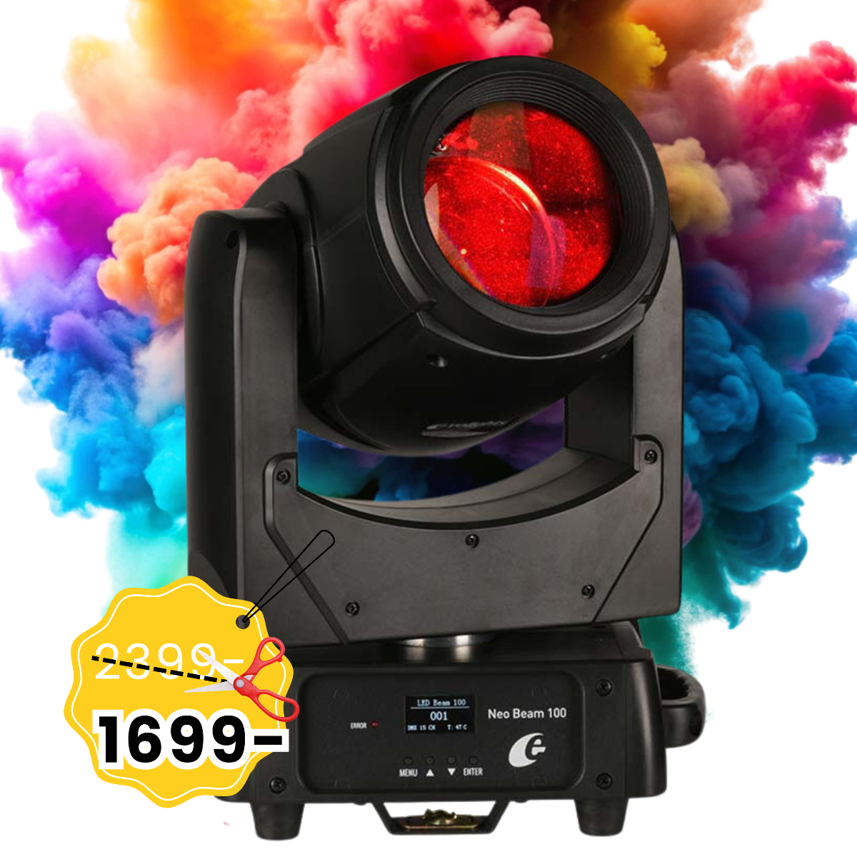 EVOLIGHTS NEO BEAM 100W głowica ruchoma LED oświetlenie estradowe