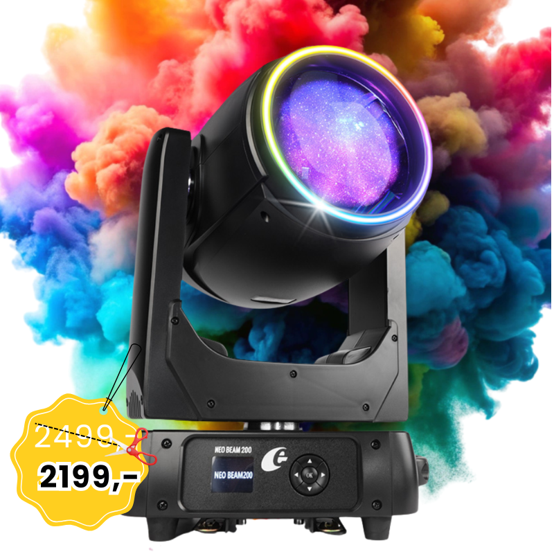 EVOLIGHTS NEO BEAM 200W głowica ruchoma LED oświetlenie sceniczne