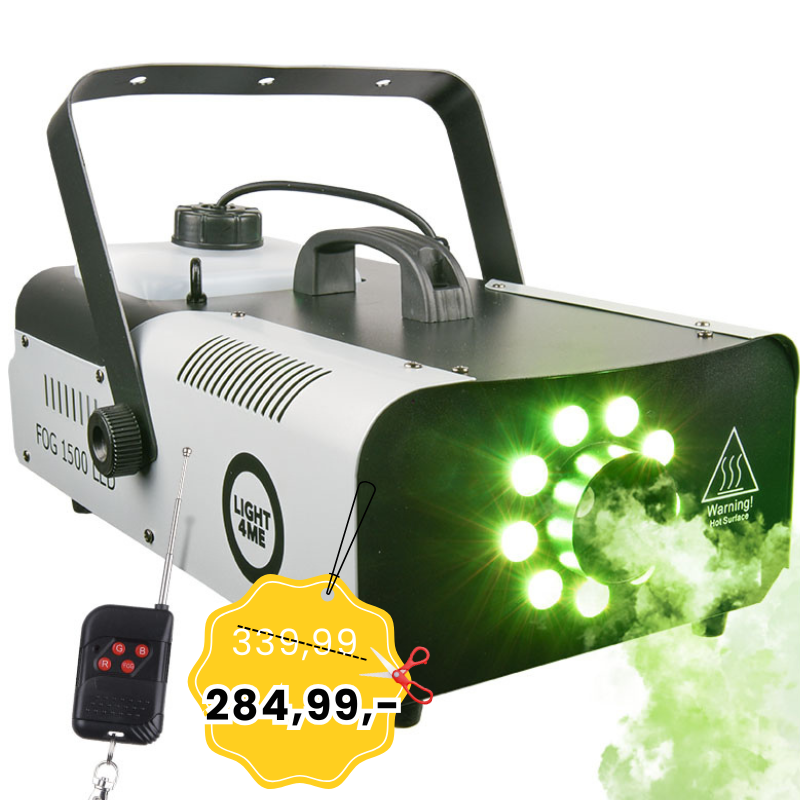 LIGHT4ME FOG 1500 LED wytwornica dymu mgły pilot