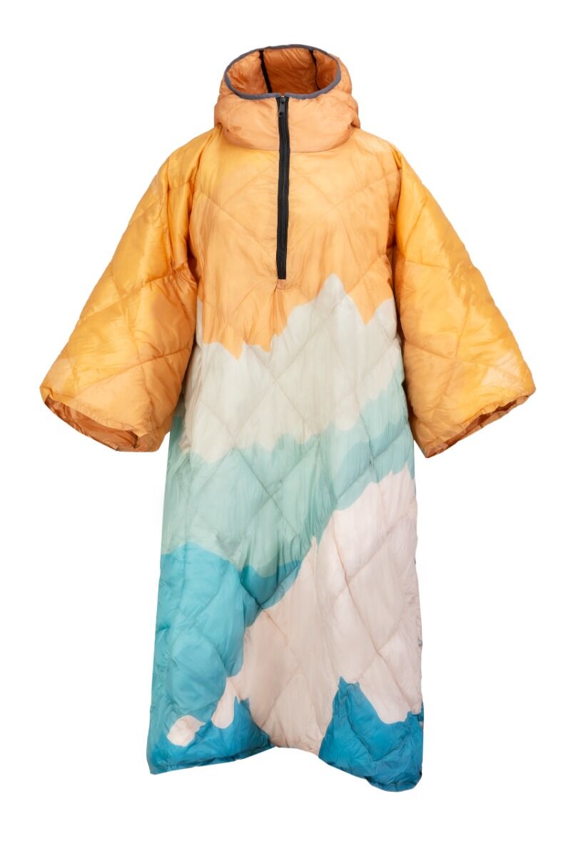 DH Garden Poncho Góry 145x115 cm kurtka płaszcz peleryna z kapturem duża kieszeń na zamek