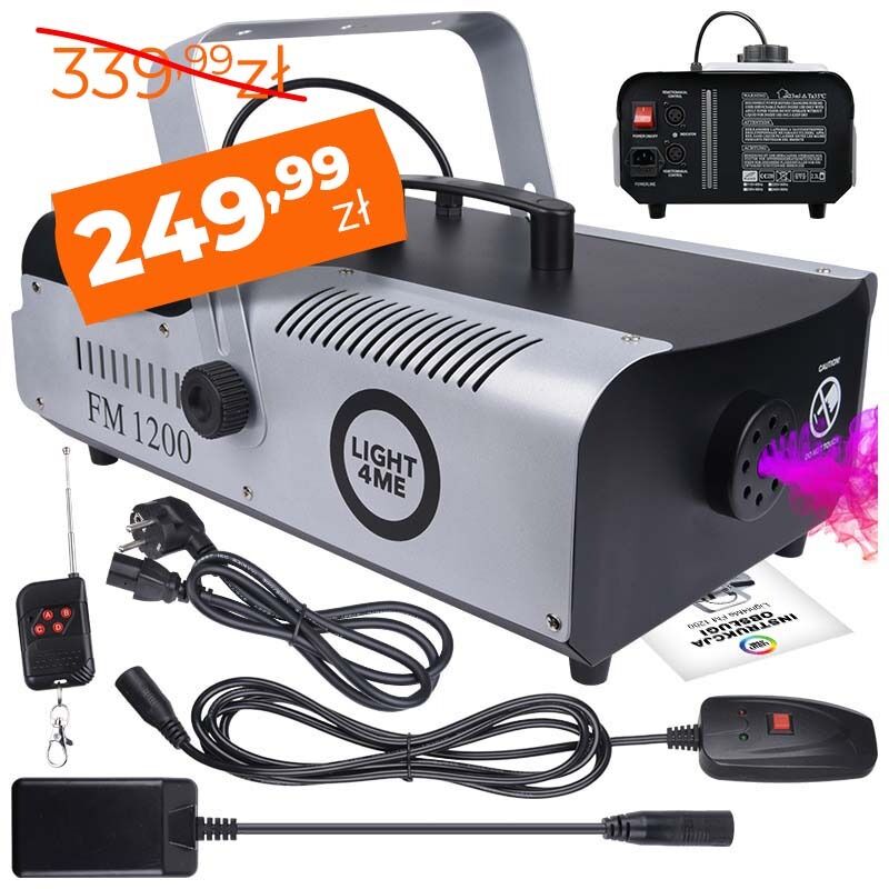 LIGHT4ME FM 1200 wytwornica dymu mgły z pilotem
