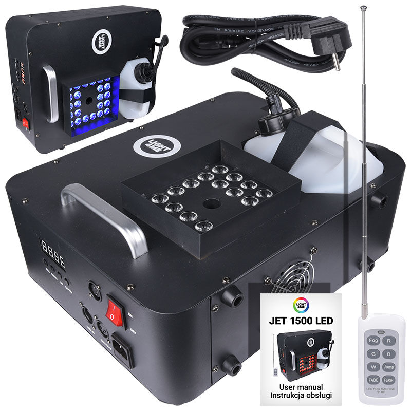 LIGHT4ME JET 1500 LED remote-controlled vertical smoke machine