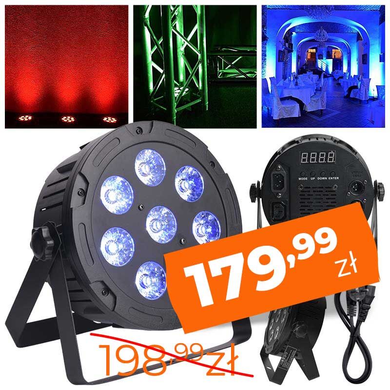LIGHT4ME QUAD PAR 8x10W MKII RGBW LED slim płaski