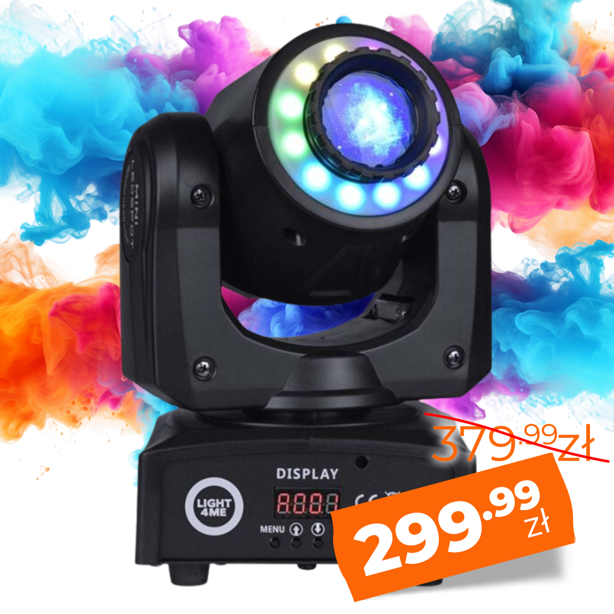 LIGHT4ME 30 SPOT RING przenośna mała głowica ruchoma LED