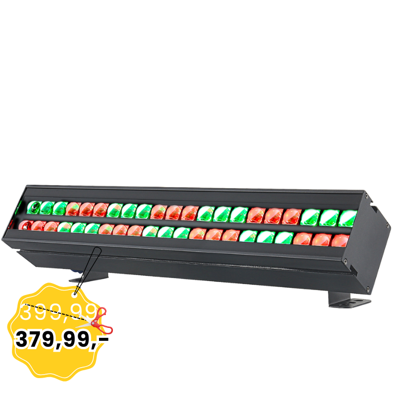 LIGHT4ME BEAM WASH BAR listwa oświetleniowa wall washer dekoracja świetlna 42x8W RGB SMD3535 LED DMX efekt tła 2x uchwyt montażowy