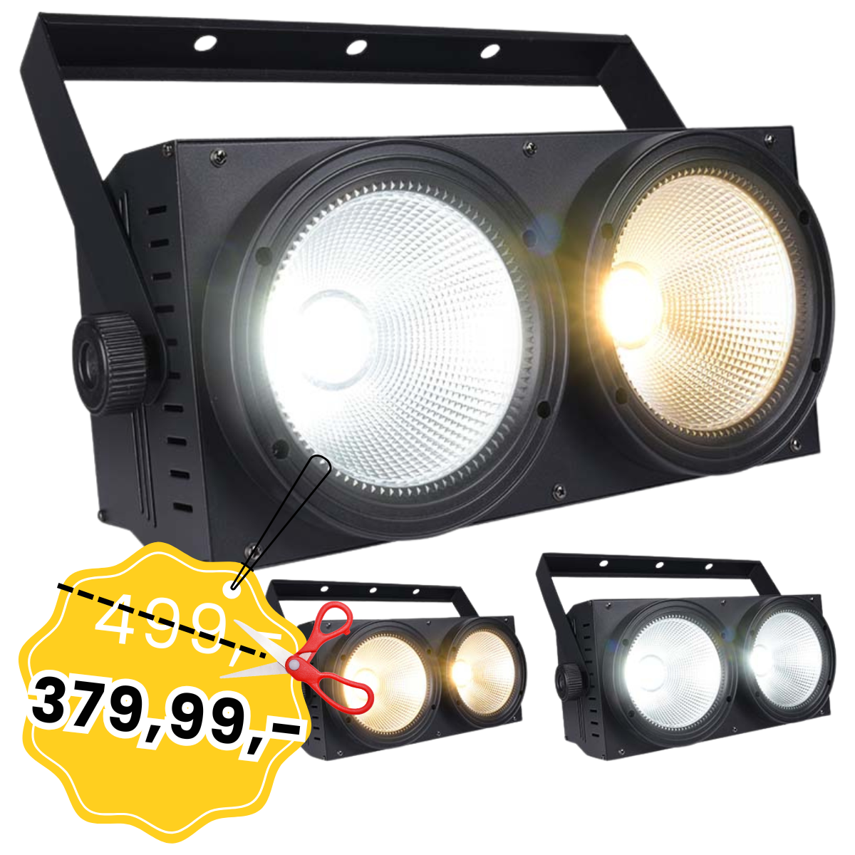 LIGHT4ME BLINDER LED 2x100W oświetlacz sceniczny reflektor stroboskop