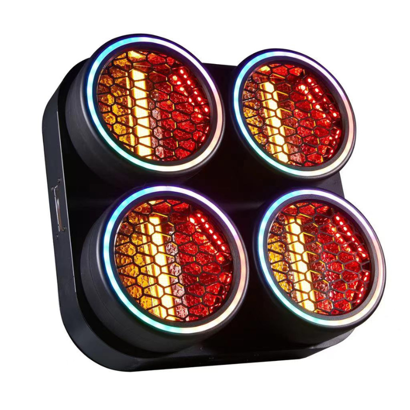 LIGHT4ME BLINDER LED 4 RING stage illuminator lighting ring effect 4x30W WW LED COB + 252x0.2W RGB LED