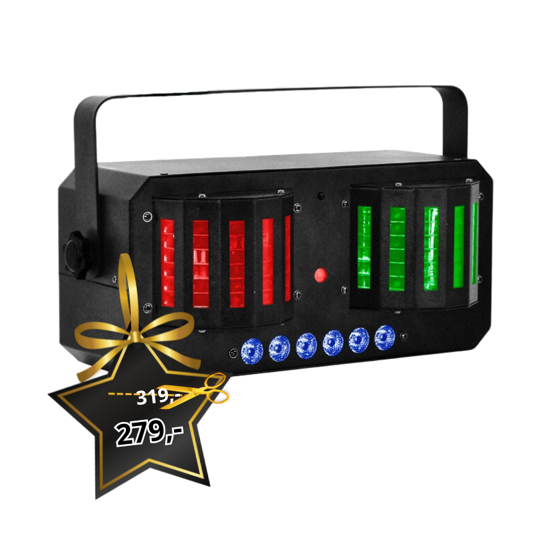 LIGHT4ME DERBY MIX STROBO LASER multiefekt disco LED