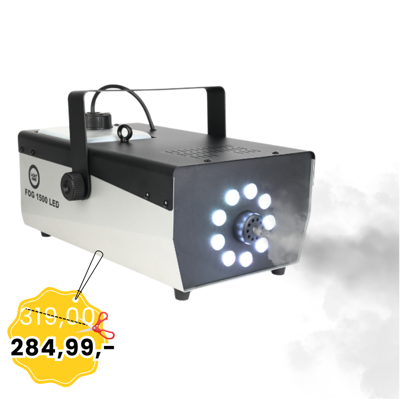 LIGHT4ME FOG 1500 LED V2 wytwornica dymu mgły pilot