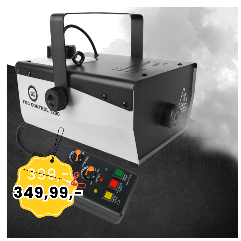 LIGHT4ME FOG CONTROL 1200 TIMER profesjonalna wytwornica dymu mgły pilot bezprzewodowy