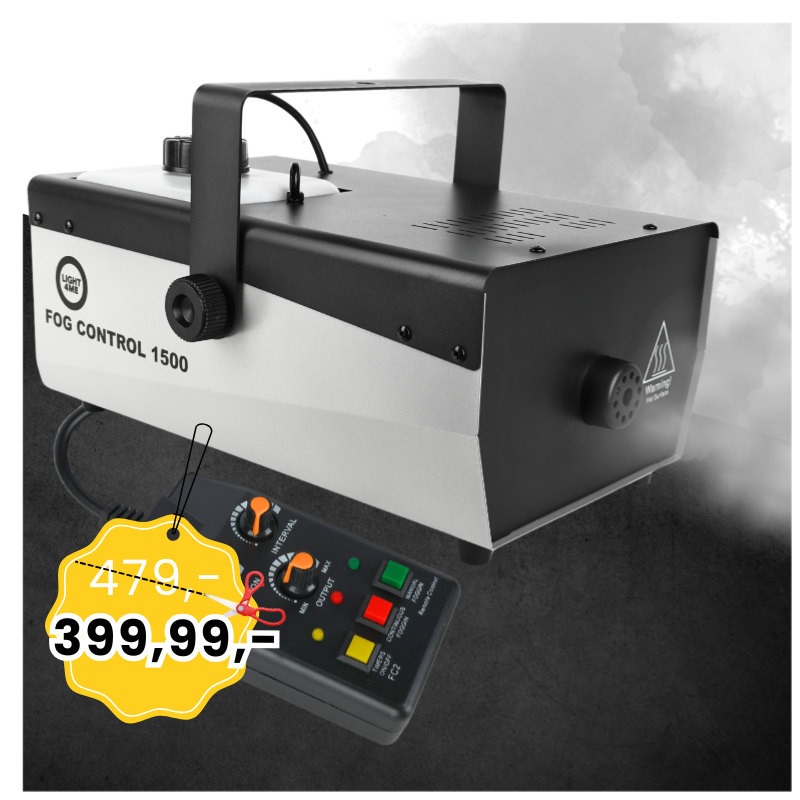 LIGHT4ME FOG CONTROL 1500 TIMER profesjonalna wytwornica dymu mgły pilot bezprzewodowy