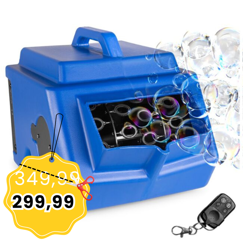LIGHT4ME BUBBLE BLUE DOUBLE podwójna mocna wytwornica baniek mydlanych pilot