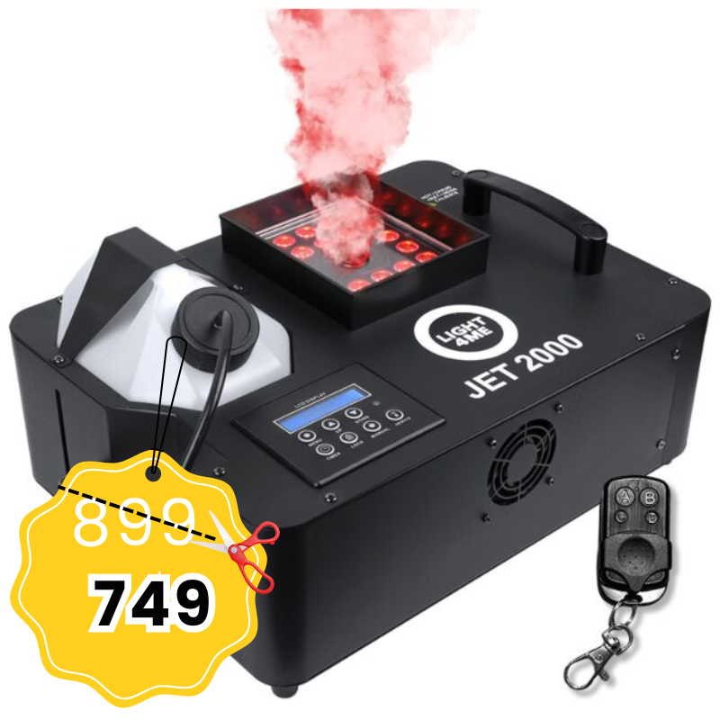 LIGHT4ME JET 2000 wytwornica dymu pionowego LED + pilot IR