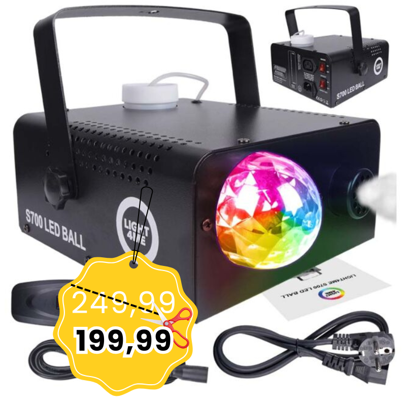 LIGHT4ME S 700W LED BALL wytwornica dymu mgły efekt LED flower