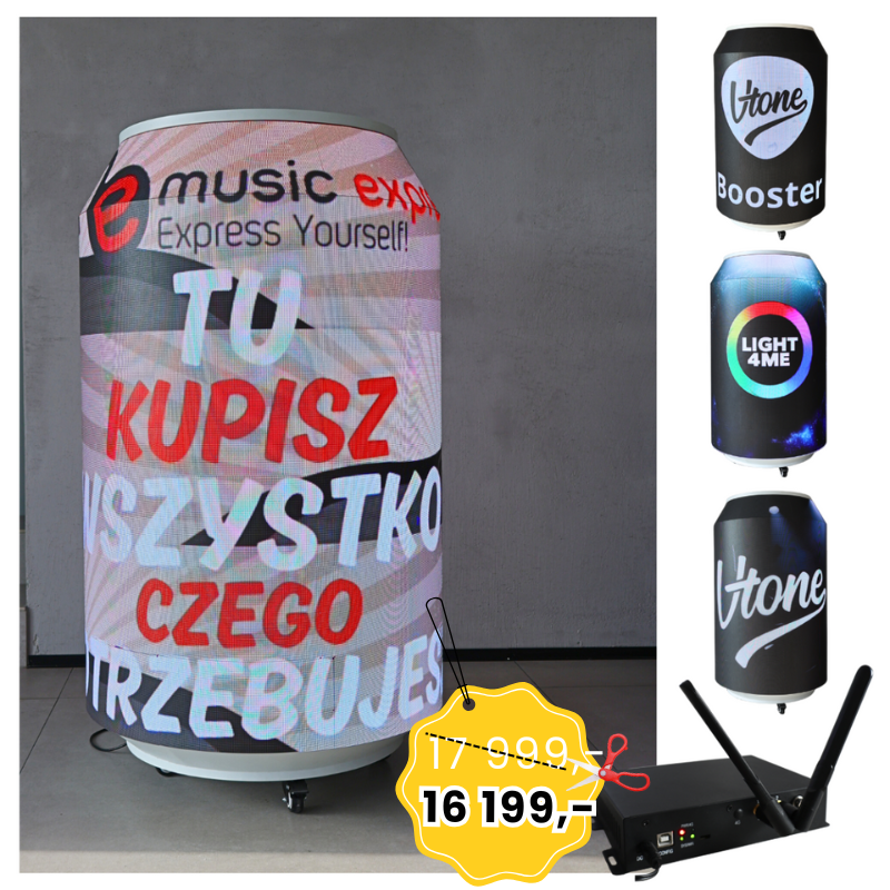 LIGHT4ME LED CAN ekran LED wyświetlacz wewnętrzny reklama puszka P2 1920x1080 zdalna kontrola PC USB Wi-Fi Android