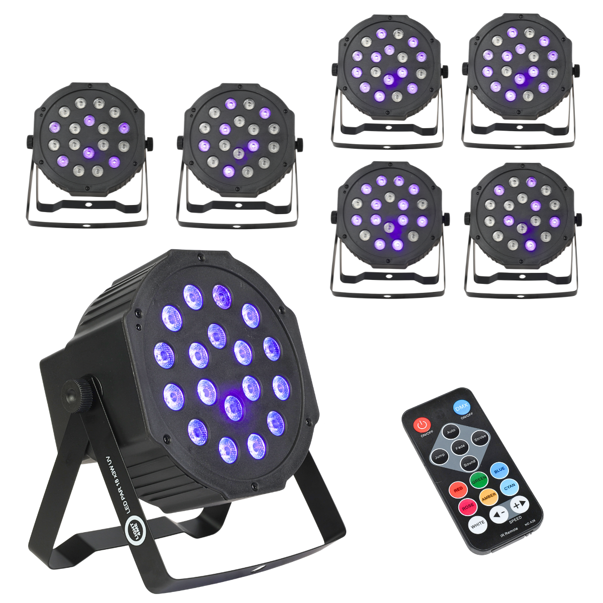LIGHT4ME LED PAR 18x3W UV reflektor ultrafioletowy