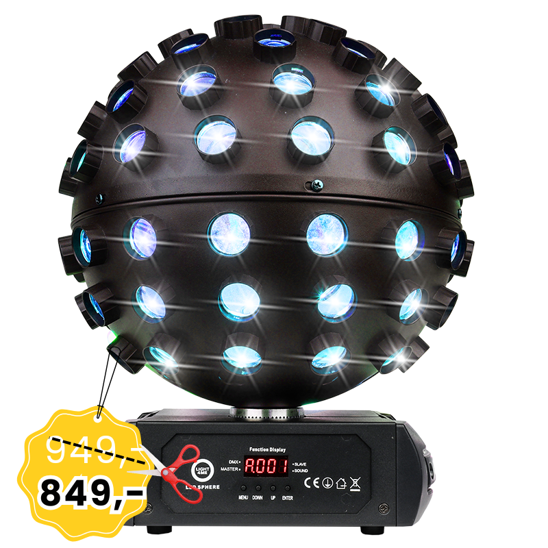 LIGHT4ME LED SPHERE 5x18W RGBWA-UV efekt świetlny LED dynamiczne oświetlenie na imprezę