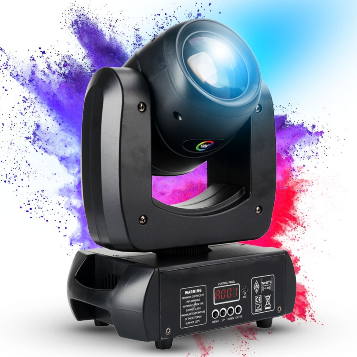 LIGHT4ME MH BEAM 100 głowica ruchoma beam oświetlenie sceniczne LED DMX pryzma uchwyt montażowy