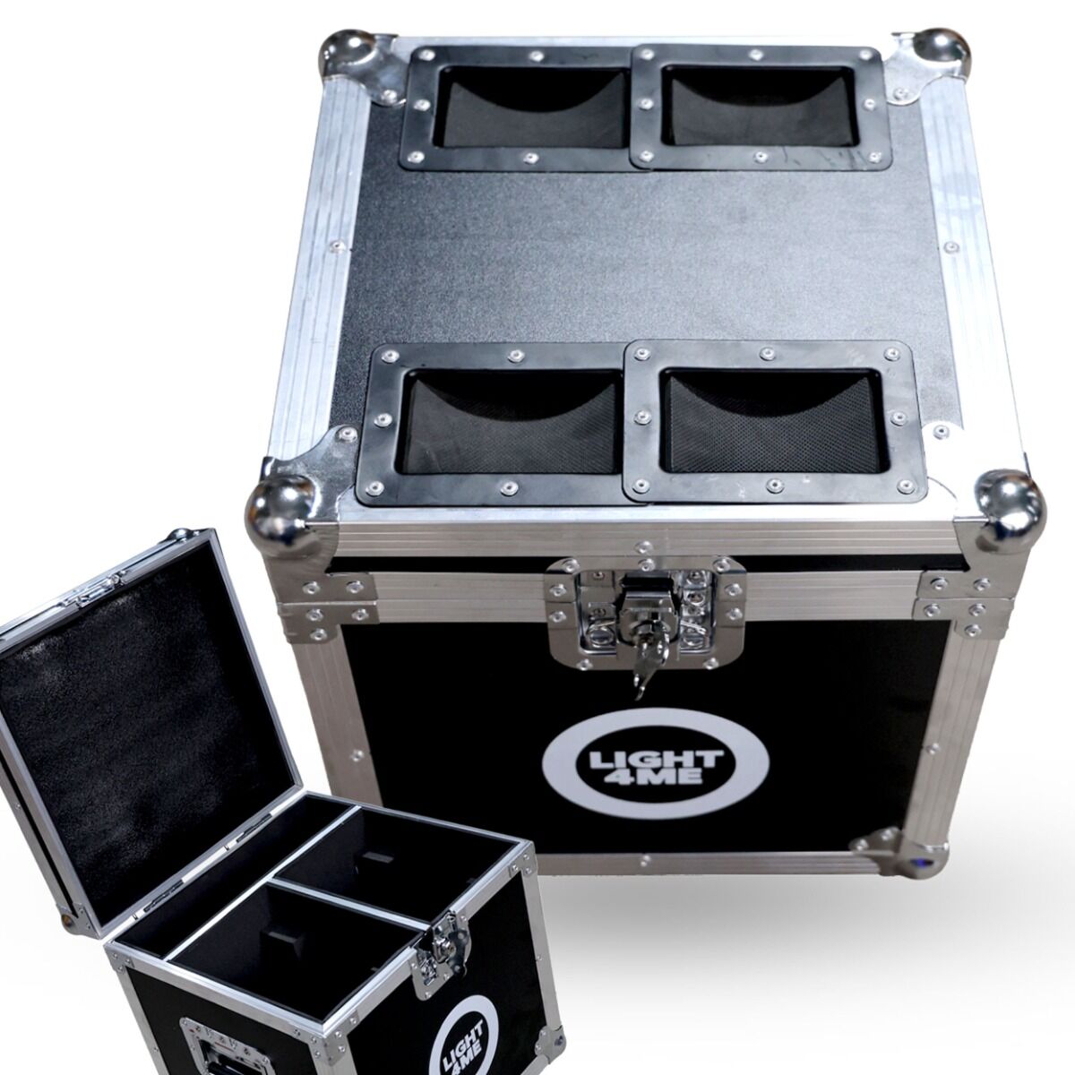 LIGHT4ME MH BEAM 150 RING CASE 2IN1 skrzynia transportowa na 2 głowice ruchome przegroda na akcesoria 4 kółka mechanizm blokady
